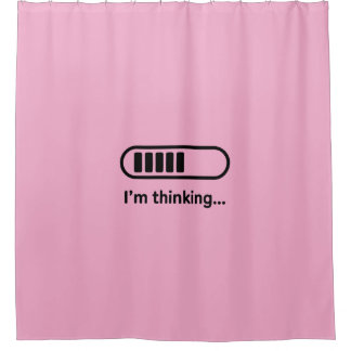 Rideaux De Douche I'm Thinking... Loading Progress Bar Pink Minimali
