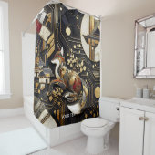 Rideaux De Douche Imaginaire Abstrait Fox Art (En situation)