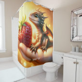 Rideaux De Douche Imaginaire Bébé mignon Dragon fraise (En situation)