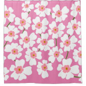 Rideaux De Douche Imaginaire blanc et rose (Devant)