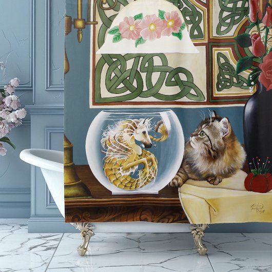 Rideaux De Douche Imaginaire Cheval de Mer de Chat