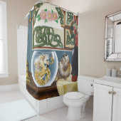 Rideaux De Douche Imaginaire Cheval de Mer de Chat (En situation)