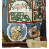 Rideaux De Douche Imaginaire Cheval de Mer de Chat (Devant)