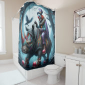 Rideaux De Douche Imaginaire Clown Rhino mignon (En situation)