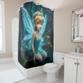 Rideaux De Douche Imaginaire Cute Blue Fairy (En situation)
