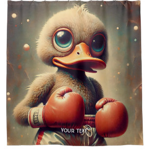 Rideaux De Douche Imaginaire Cute Canard Gants de boxe