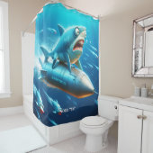 Rideaux De Douche Imaginaire Cute Requin Torpedo Mer (En situation)