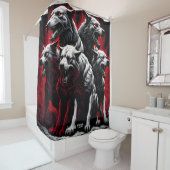 Rideaux De Douche Imaginaire Cute Vivid Lithographie gothique Hounds (En situation)