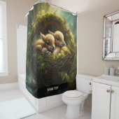 Rideaux De Douche Imaginaire Cute Vivid Nest Fawns bébé (En situation)