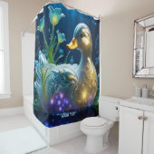 Rideaux De Douche Imaginaire Cute Vivid Verre Fleurs de canard (En situation)
