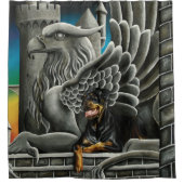Rideaux De Douche Imaginaire de chien Rottweiler Gargoyle (Devant)