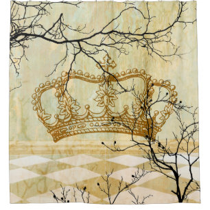 Rideaux De Douche Imaginaire de couronne et de branches