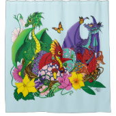 Rideaux De Douche Imaginaire de nid de bébé dragon (Devant)
