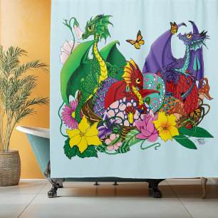 Rideaux De Douche Imaginaire de nid de bébé dragon