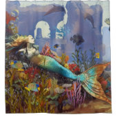 Rideaux De Douche Imaginaire de sirène (Devant)