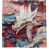 Rideaux De Douche Imaginaire Dragon Médiéval Résumé Design unique (Devant)