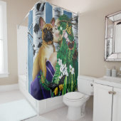 Rideaux De Douche Imaginaire Dryad Bulldog français (En situation)