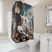 Rideaux De Douche Imaginaire Église en marbre mignon Angel (En situation)