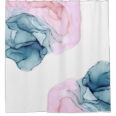 Rideaux De Douche Imaginaire épi turquoise et rose (Devant)