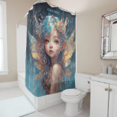 Rideaux De Douche Imaginaire Forêt mignonne Fée pluvieuse (En situation)