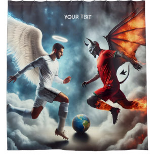 Rideaux De Douche Imaginaire Joli Étrange Match De Football