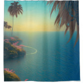 Rideaux De Douche Imaginaire Lagon de la mer tropicale (Devant)