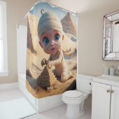 Rideaux De Douche Imaginaire mignon bébé Egypte ancienne (En situation)