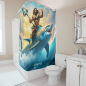 Rideaux De Douche Imaginaire mignon Dieu grec Vivid requin (En situation)
