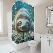 Rideaux De Douche Imaginaire mignon, Jetant Sloth (En situation)