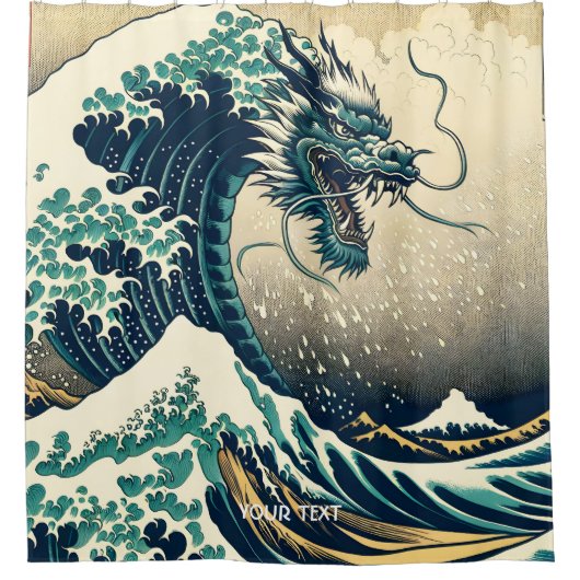 Rideaux De Douche Imaginaire mignon mythique Dragon japonais (Devant)