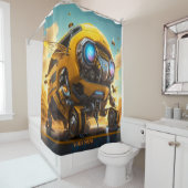 Rideaux De Douche Imaginaire mignon Vivid Bee School Bus (En situation)