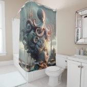 Rideaux De Douche Imaginaire mignonne fille Octopus Mer (En situation)