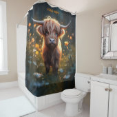 Rideaux De Douche Imaginaire Mignonne Highland Baby Cow (En situation)