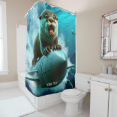Rideaux De Douche Imaginaire Mignonne Torpedo Otter Mer (En situation)