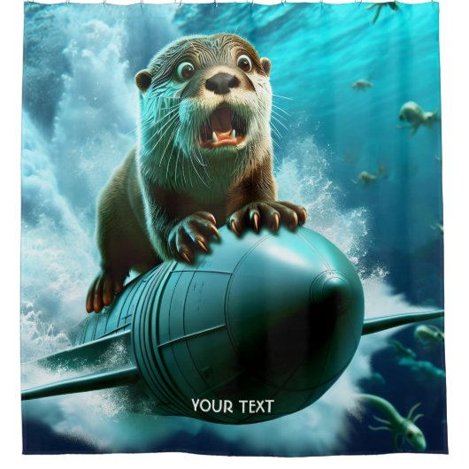 Rideaux De Douche Imaginaire Mignonne Torpedo Otter Mer (Devant)