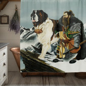 Rideaux De Douche Imaginaire nain Saint Bernard Dog