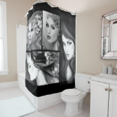 Rideaux De Douche Imaginaire noir femmes (En situation)