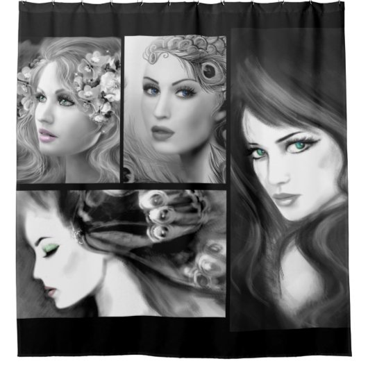 Rideaux De Douche Imaginaire noir femmes (Devant)
