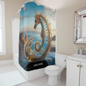 Rideaux De Douche Imaginaire Verre Vive Cute Seahorse (En situation)