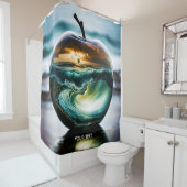Rideaux De Douche Imaginaire Verre Vive Mer de pomme (En situation)