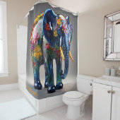 Rideaux De Douche Imaginaire Verre Vivid Verre soufflé Eléphant (En situation)