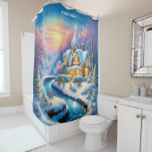 Rideaux De Douche Imaginaire Vivid Noël Fairytale Village (En situation)