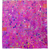 Rideaux De Douche Impression abstraite Jubilé Magenta (Devant)