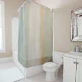Rideaux De Douche Impression Abstraite Rustique Bleu Clair Beige Oli (En situation)