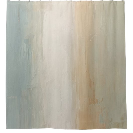 Rideaux De Douche Impression Abstraite Rustique Bleu Clair Beige Oli (Devant)