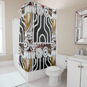 Rideaux De Douche Impression africaine contemporaine