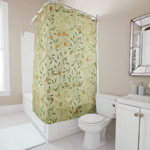 Rideaux De Douche Impression botanique orange de style victorien