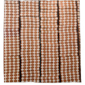 Rideaux De Douche Impression Brown et blanche Abstraite (Devant)