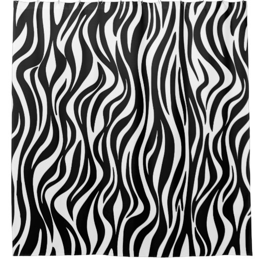 Rideaux De Douche Impression de la peau Zebra (Devant)