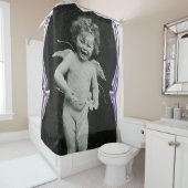 Rideaux De Douche Impression de l'ange triste Cherub (En situation)